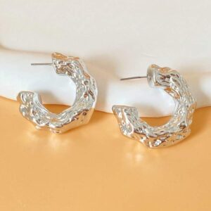 Hilda Gothic Style Gold Hoop Earrings - Image 2